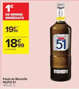 Carrefour Contact Pastis de Marseille PASTIS 51 offre