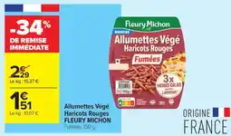 Carrefour Contact Allumettes Végé Haricots Rouges FLEURY MICHON offre