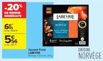 Carrefour Contact SAUMON FUMÉ LABEYRIE offre