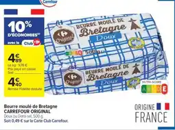 Carrefour Contact Beurre Moulé de Bretagne Carrefour Original offre