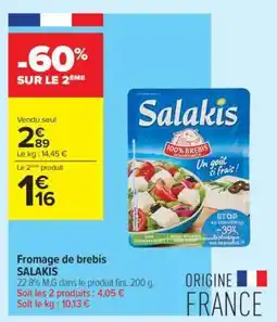 Carrefour Contact Fromage de brebis SALAKIS offre