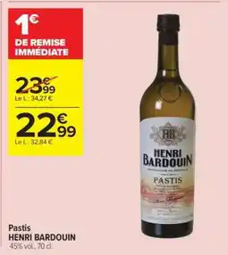 Carrefour Contact Pastis Henri Bardouin offre