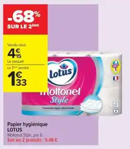 Carrefour Contact Papier hygiénique LOTUS offre
