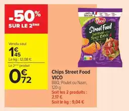 Carrefour Contact Chips Street Food Vico offre