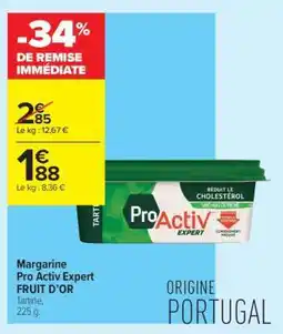 Carrefour Contact Margarine Pro Activ Expert FRUIT D’OR offre