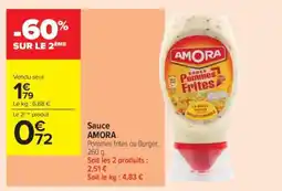 Carrefour Contact Sauce Amora offre