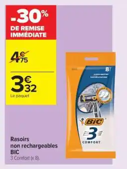 Carrefour Contact Rasoirs non rechargeables BIC offre