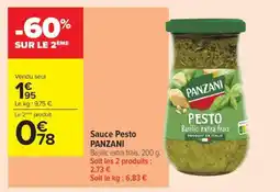 Carrefour Contact Sauce Pesto Panzani offre