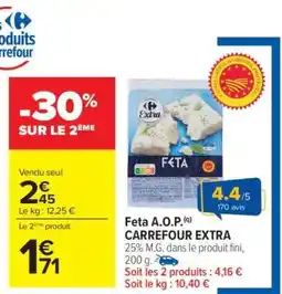 Carrefour Feta A.O.P. CARREFOUR EXTRA offre
