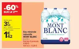 Carrefour Contact Eau Minérale Naturelle Mont Blanc offre