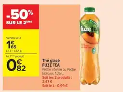 Carrefour Contact Thé glacé FUZE TEA offre