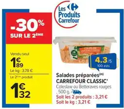 Carrefour Salades préparées CARREFOUR CLASSIC' offre