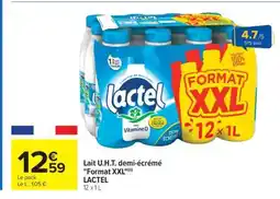 Carrefour Lait U.H.T. demi-écrémé Format XXL offre