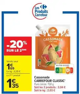 Carrefour Cassonade CARREFOUR CLASSIC' offre