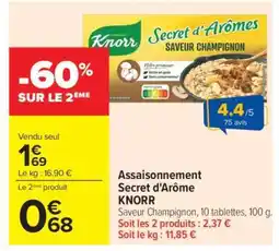 Carrefour Assaisonnement Secret d'Arôme KNORR offre