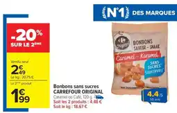 Carrefour Bonbons sans sucres CARREFOUR ORIGINAL offre
