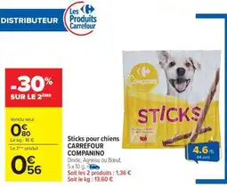 Carrefour Sticks pour chiens CARREFOUR COMPANINO offre