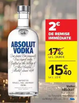 Carrefour Vodka Absolut offre