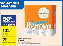 Carrefour Papier hygiénique RENOVA offre