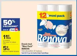 Carrefour Essuie-tout 'Maxi Pack' RENOVA offre
