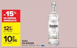 Carrefour Vodka ZOLADKOWA offre