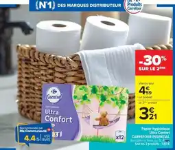 Carrefour Papier hygiénique Ultra Confort CARREFOUR ESSENTIAL offre