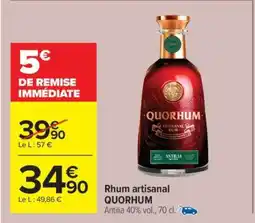 Carrefour Rhum artisanal QUORHUM offre