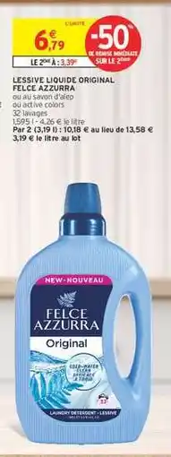 Intermarché Hyper LESSIVE LIQUIDE ORIGINAL FELCE AZZURRA offre