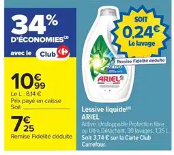 Carrefour LESSIVE LIQUIDE ARIEL offre
