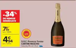Carrefour D.O.C. Prosecco Treviso CANTINE MASCHIO offre
