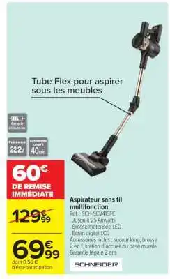Carrefour Aspirateur sans fil multifonction offre