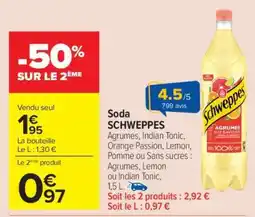 Carrefour Soda SCHWEPPES offre