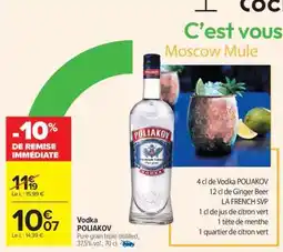 Carrefour Vodka Poliakov offre