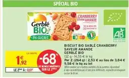 Intermarché Hyper Biscuit Bio Sablé Cranberry Saveur Amande offre