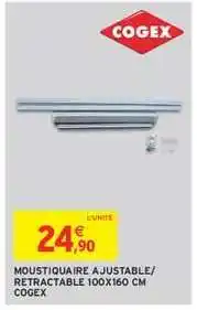 Intermarché Hyper Moustiquaire Ajustable/Retractable 100x160 cm Cogex offre