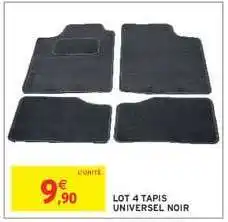 Intermarché Hyper Lot 4 Tapis Universel Noir offre