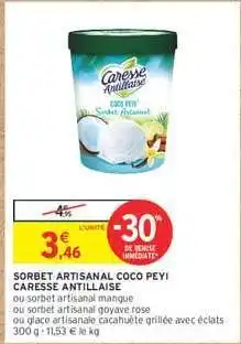 Intermarché Express SORBET ARTISANAL COCO PEYI CARESSE ANTILLAISE offre