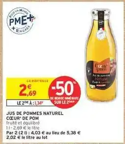Intermarché Express JUS DE POMMES NATUREL CŒUR DE POM offre