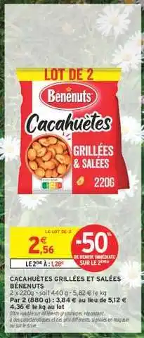 Intermarché Express Cacahuètes Grillées et Salées Bénénuts offre