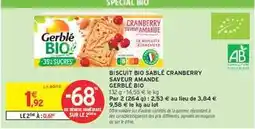 Intermarché Express Biscuit Bio Sablé Cranberry Saveur Amande offre