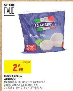 Intermarché Contact Mozzarella Ambrosi offre