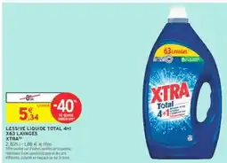Intermarché Express Lessive Liquide Total 4+1 X63 Lavages XTRA offre