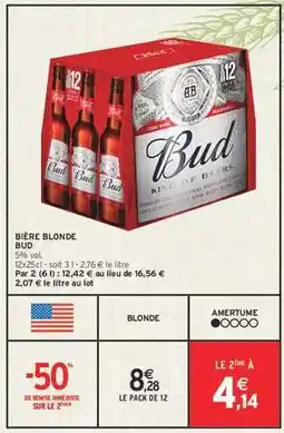 Intermarché Bière Blonde 'Bud' offre