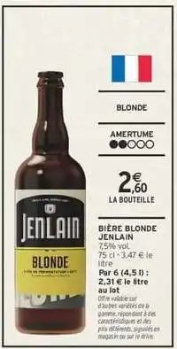 Intermarché Bière Blonde Jenlain offre