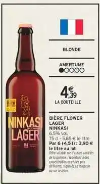 Intermarché BIÈRE FLOWER LAGER NINKASI offre