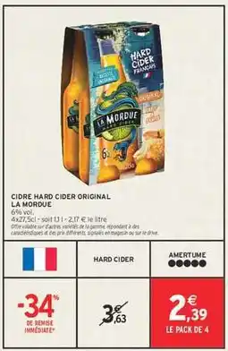 Intermarché CIDRE HARD CIDER ORIGINAL LA MORDUE offre