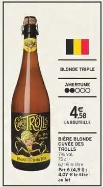 Intermarché Bière Blonde Cuvée Des Trolls offre