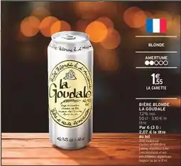 Intermarché BIÈRE BLONDE 'LA GOUDALE' offre