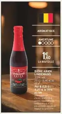 Intermarché BIÈRE KRIEK LINDEMANS offre