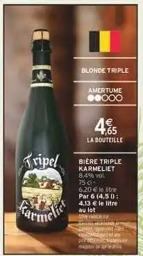 Intermarché Bière Triple Karmeliet offre